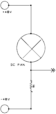 Direct-current fan failure alarm circuit