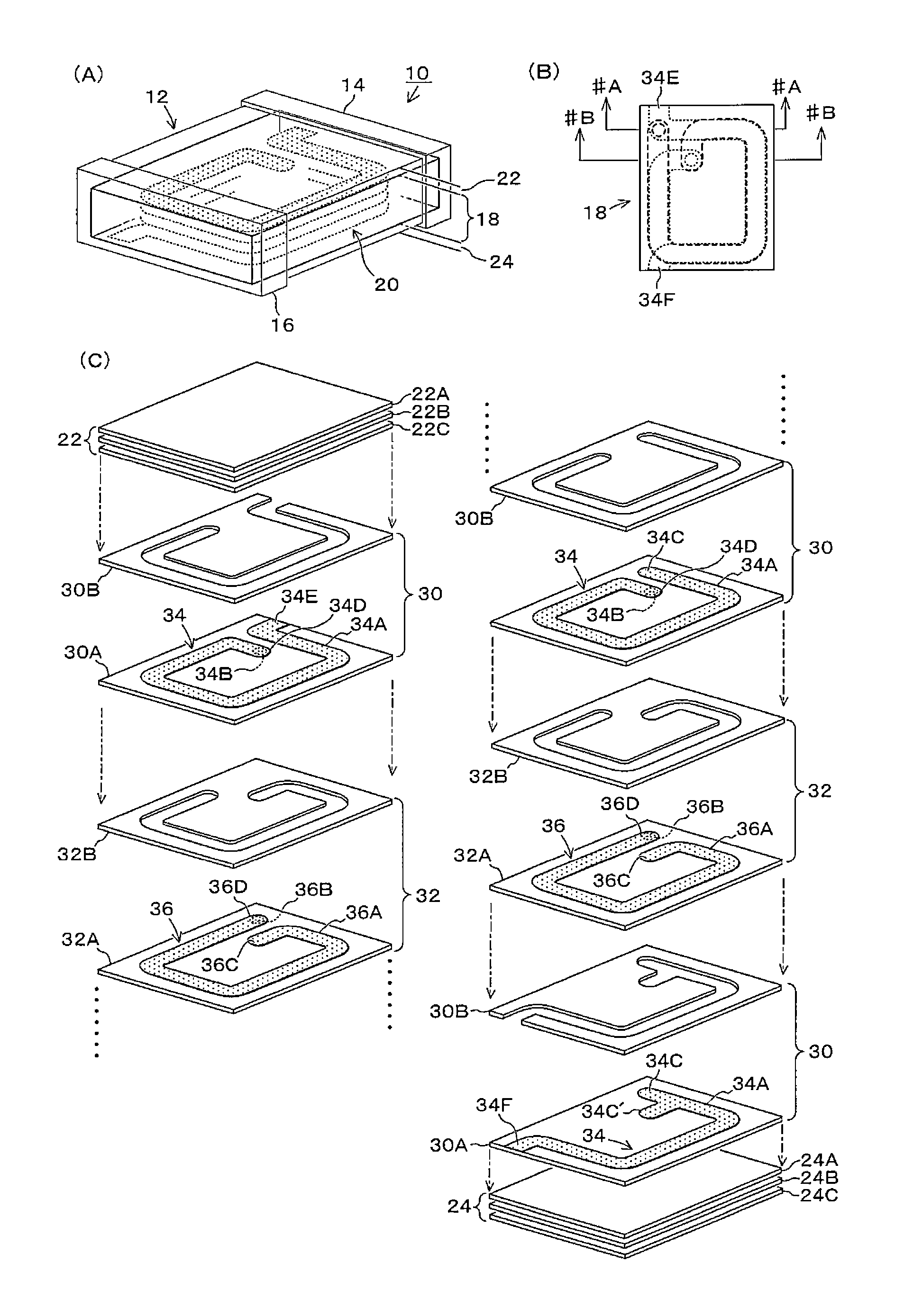 Laminated electronic component and manufacturing method thereof