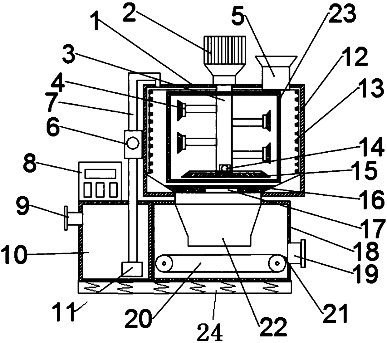 Convenient-to-operate peanut sludge washing machine