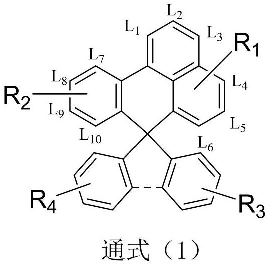 Organic compound containing benzanthracene fluorene and diarylamine, and application of organic compound in organic electroluminescent device