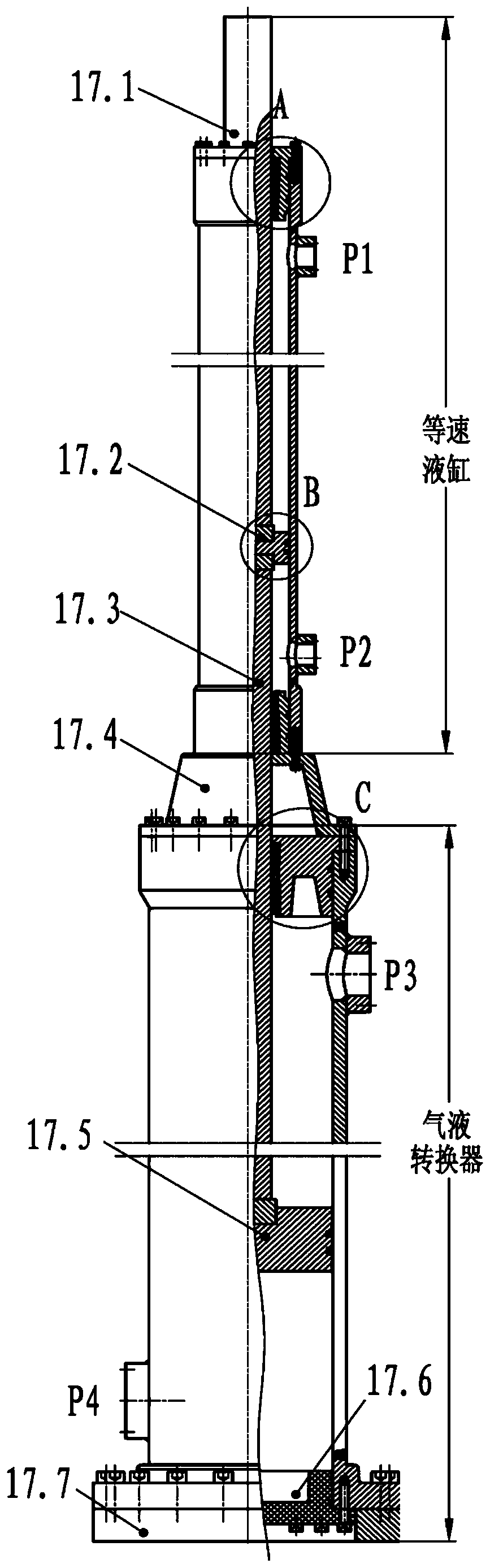 Offshore hydraulic drilling rig lifting and compensation device