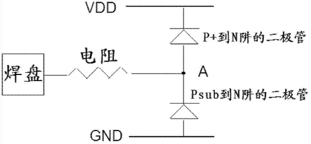 Elastic-static discharge (ESD) protective circuit structure improving total harmonic distortion (THD) of high-speed analog-to-digital converter