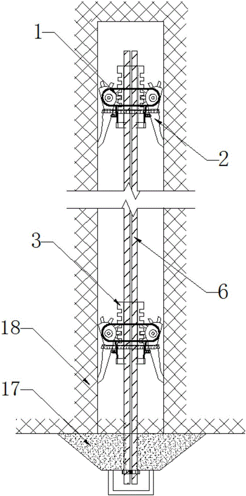 Pre-stressed anchor cable anchoring terminal device for deep large landslide super long anchoring