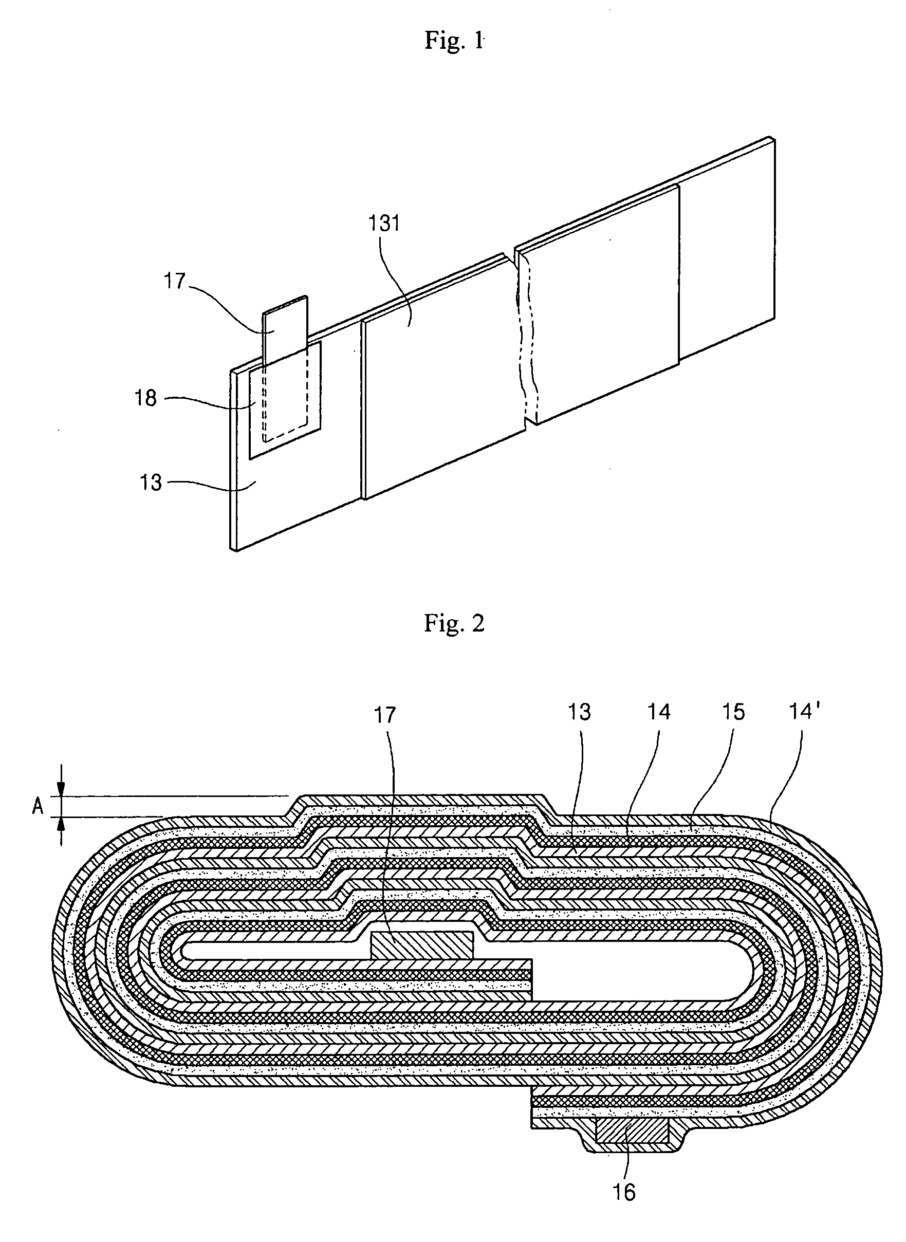 Rechargeable battery with jelly roll type electrode assembly