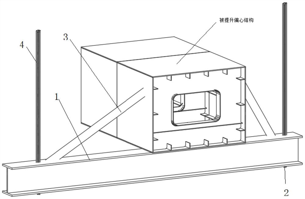 Eccentric structure hydraulic lifting process balance control device and control method