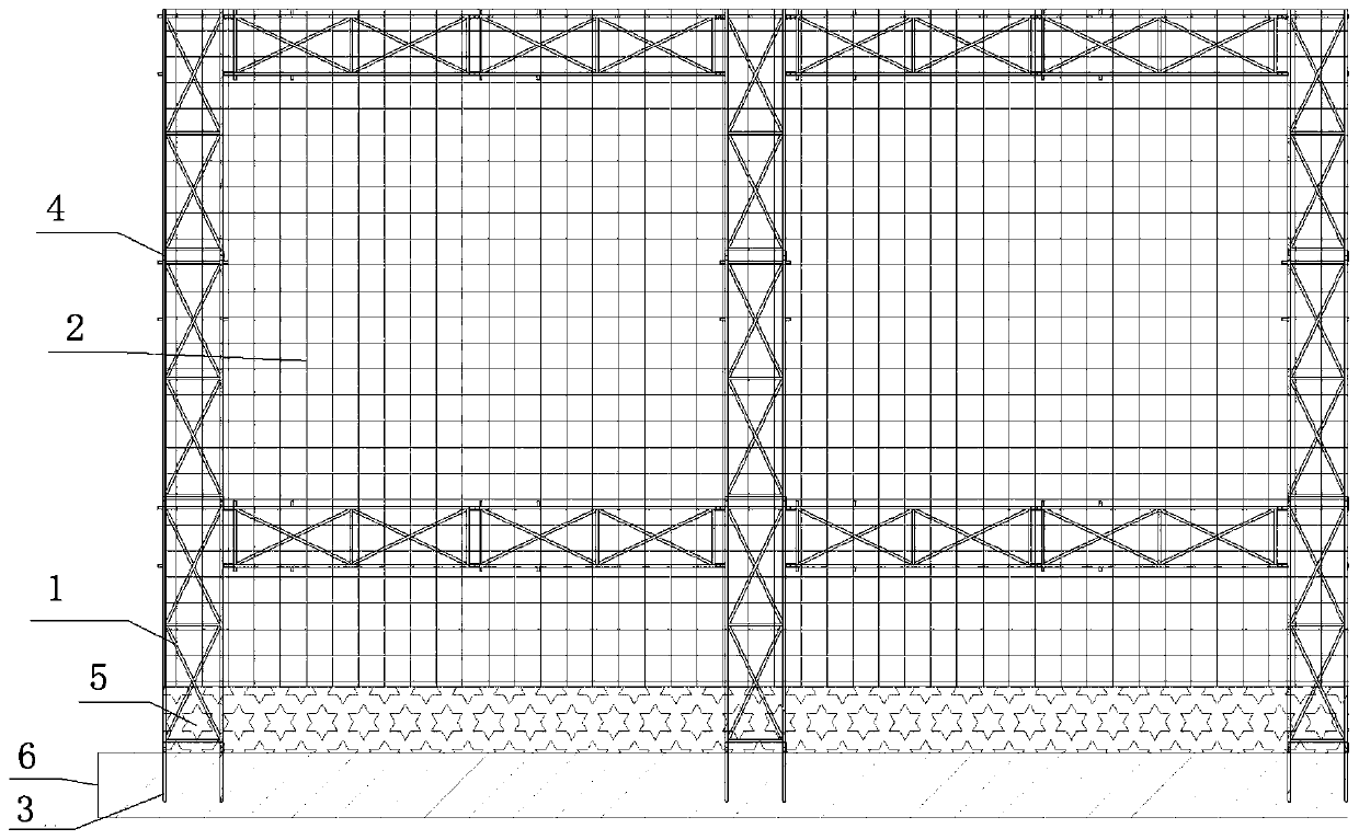 Environmentally-friendly type mud-blocking net of sediment pit