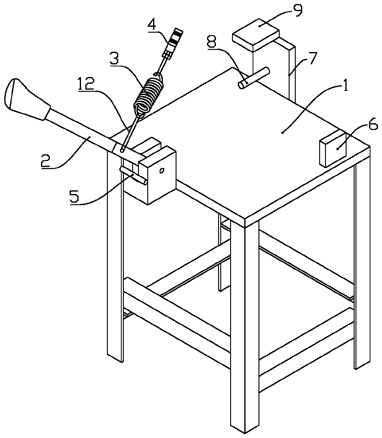 Automobile transmission shift lever assembly static test device