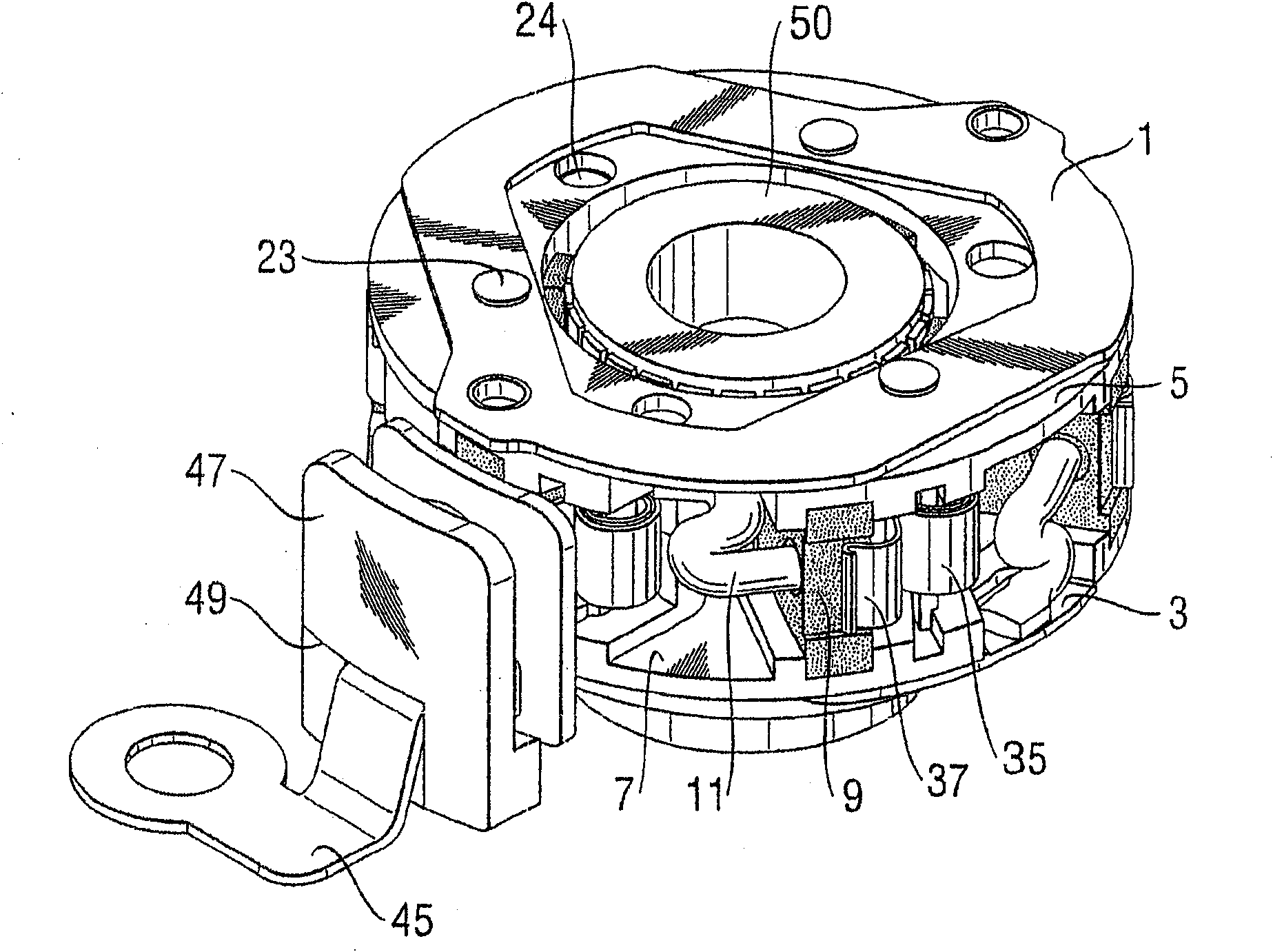 Brush unit for an electric machine, spring and seal arrangement for the same, and method for the production thereof