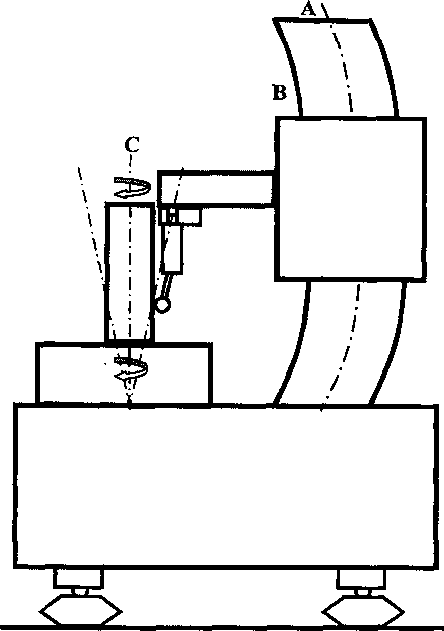 Cylindricity measuring method and device for separating reference errors of cylindricity instrument