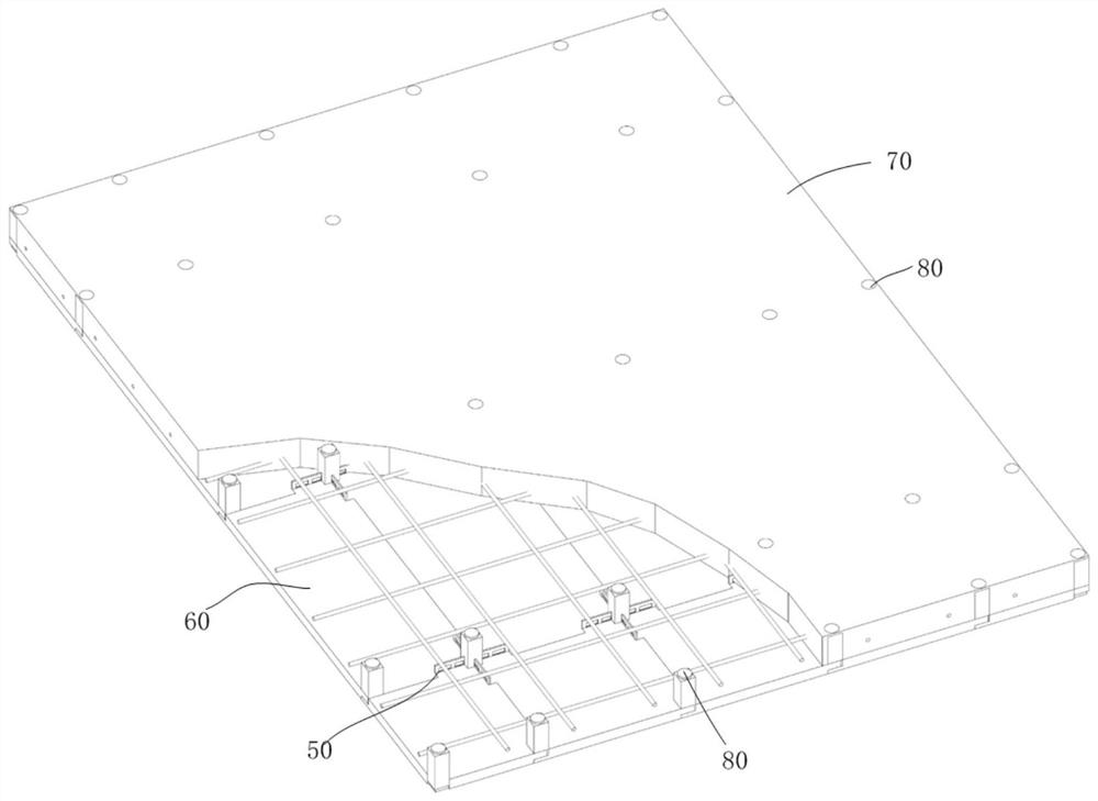 Floor installation device and installation method