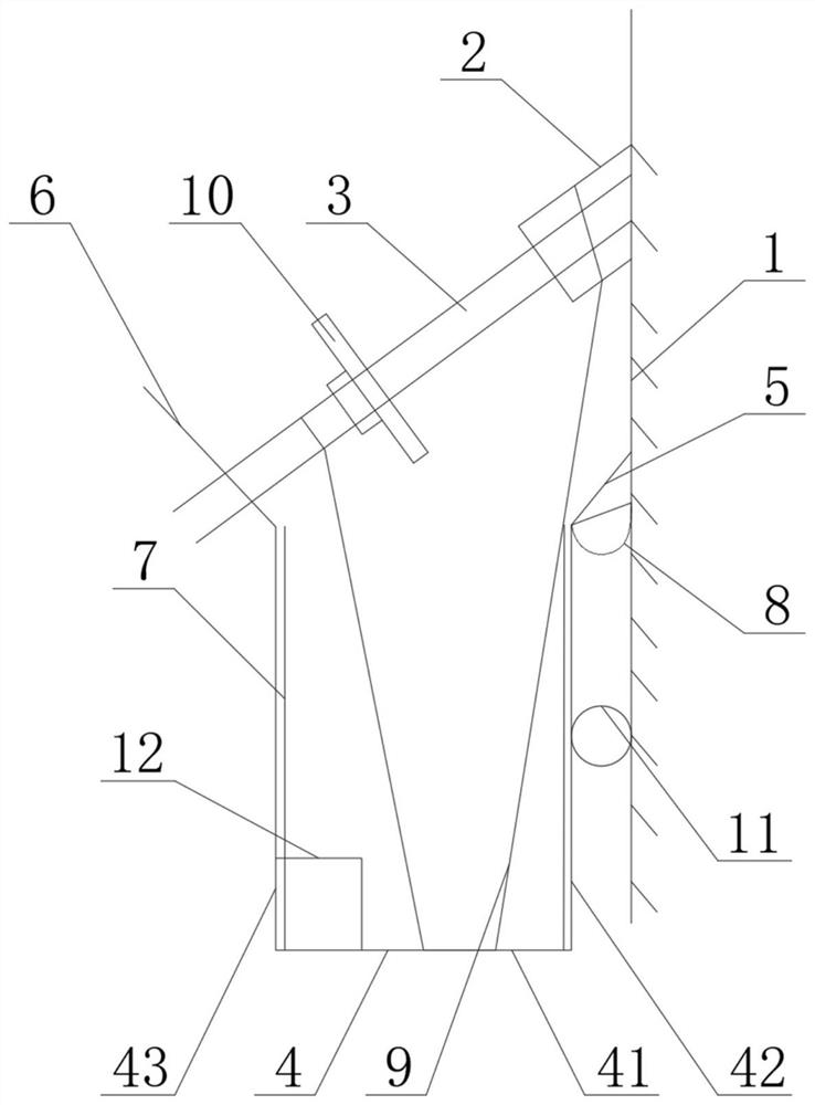 Protection system for construction of built-in damper at inclined inhaul cable tower end