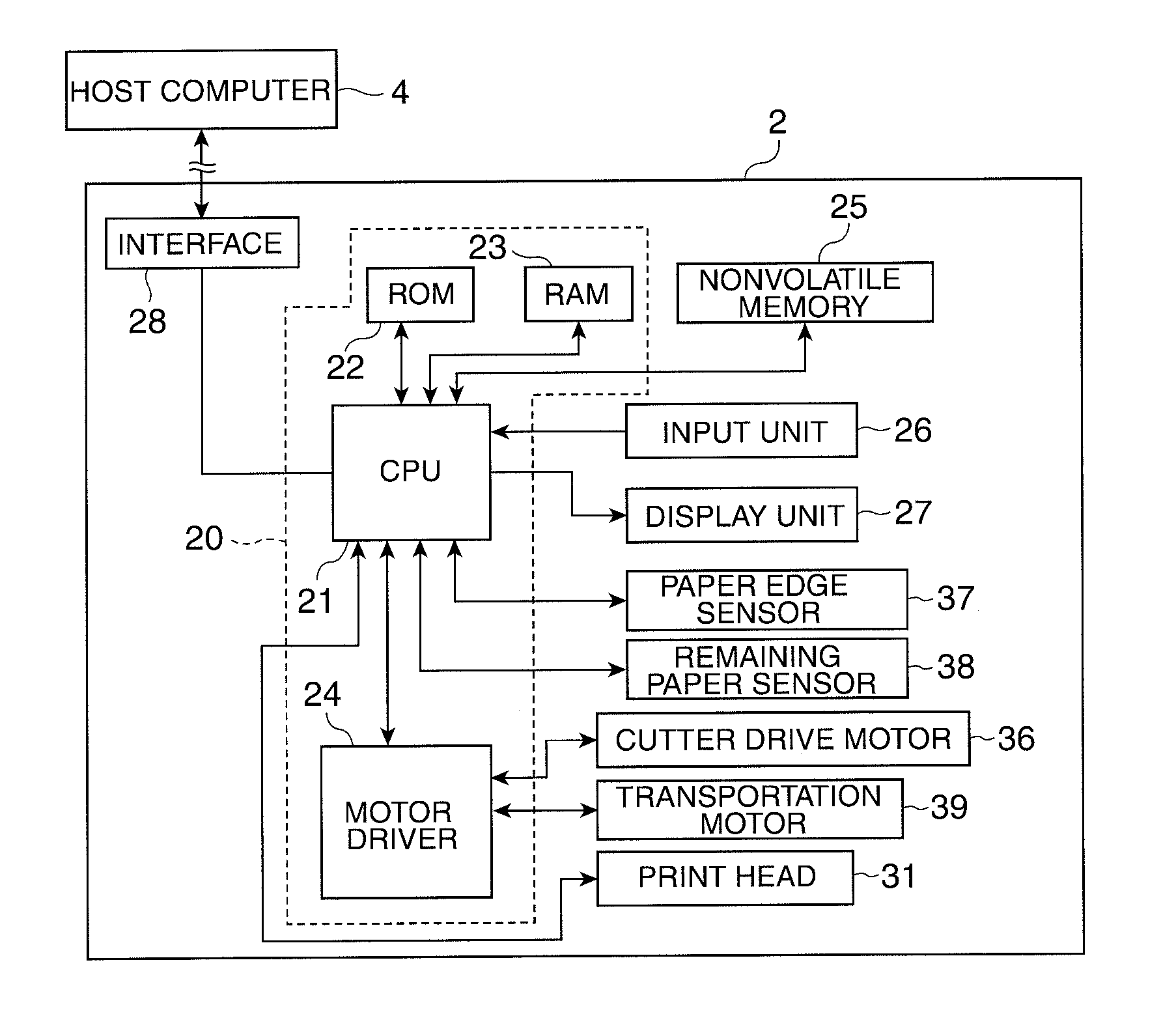 Recording device, recording device control method, and computer-readable recording medium that stores a program executed by a control unit that controls the recording device