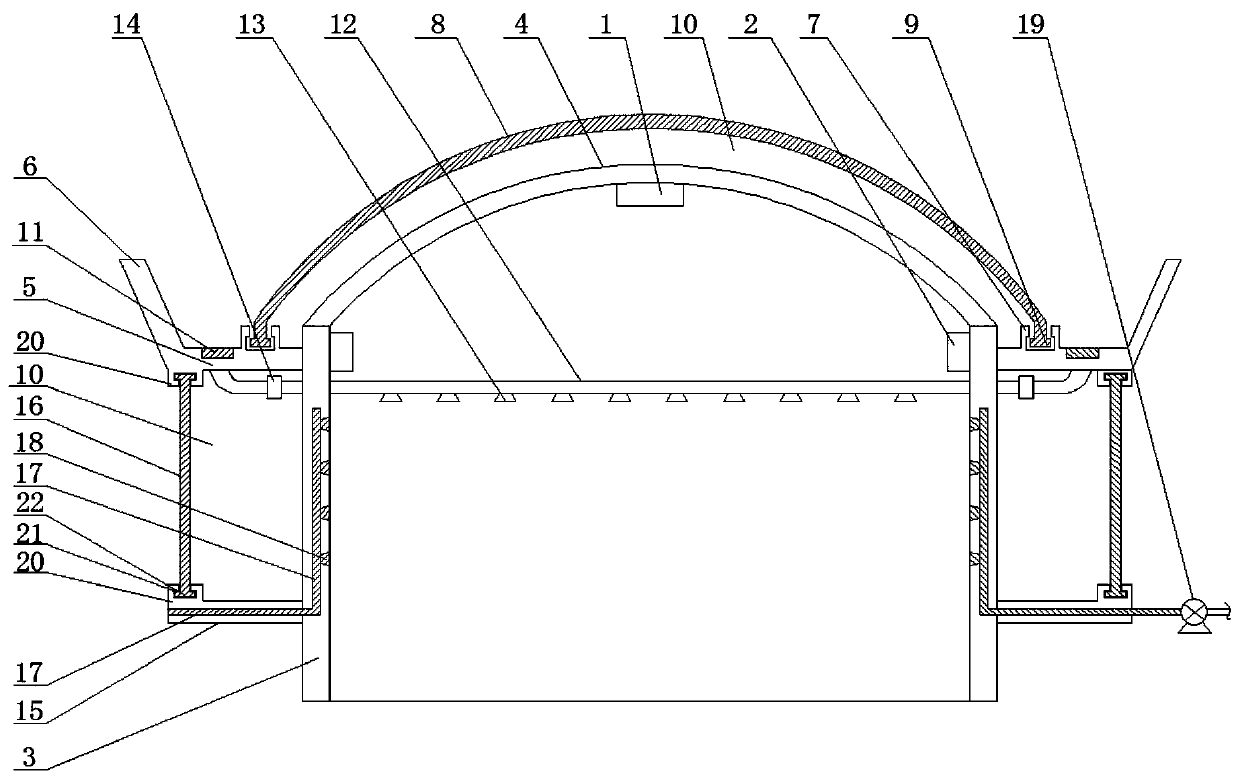 A double-layer enclosed vegetable greenhouse