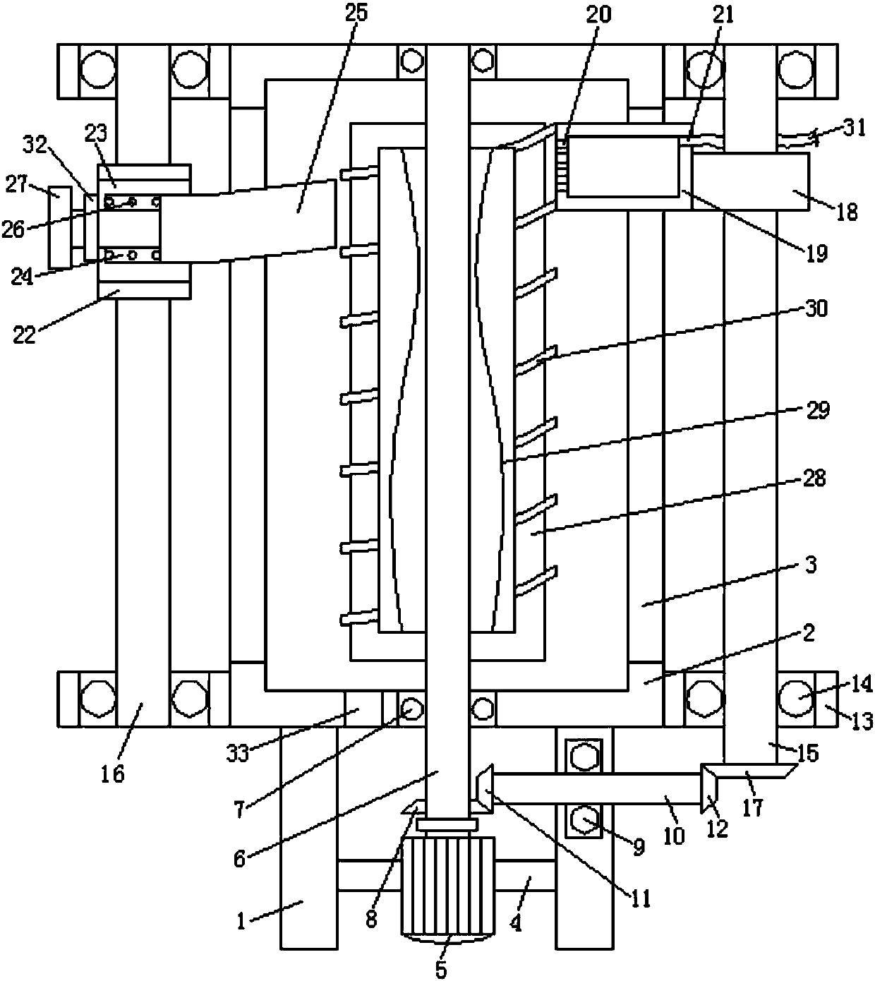 Spiral medicinal yeast drying device