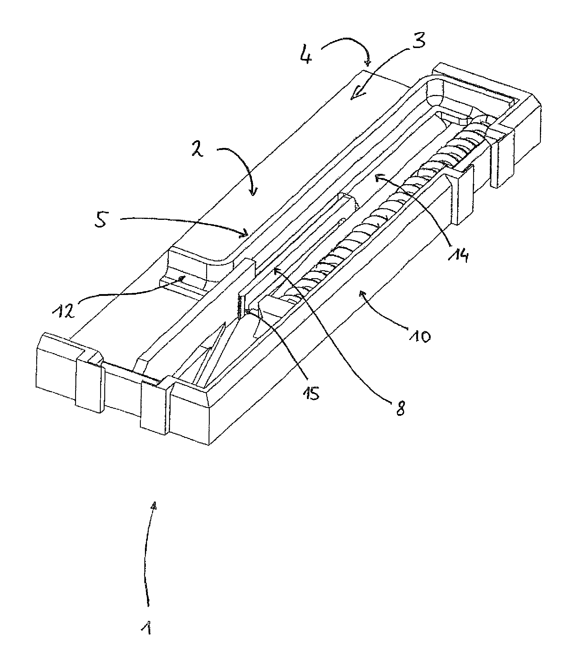 Push-push mechanism, in particular for card readers