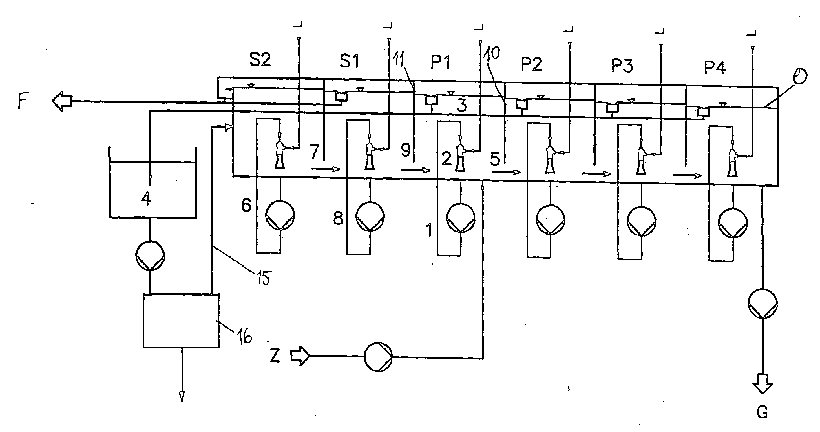 Process and device for aerating suspensions