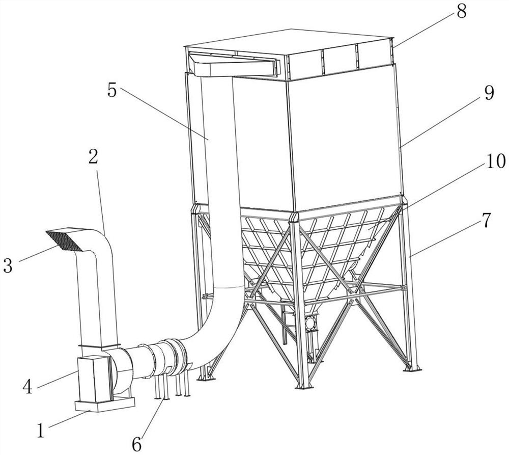 Flue gas treatment device based on atmospheric environmental protection