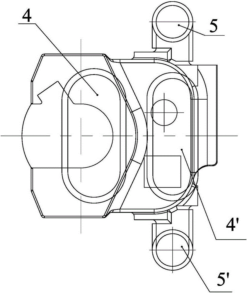 Core assembly moulding sand mould structure for gearbox shell castings and core assembly moulding method