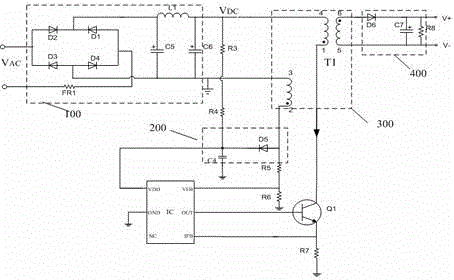 Sampling circuit, switching power supply control circuit, switching power supply and sampling method