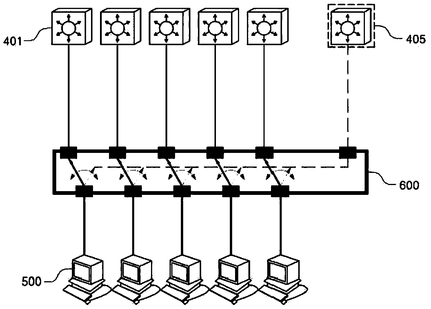 Network backup device and network system with same