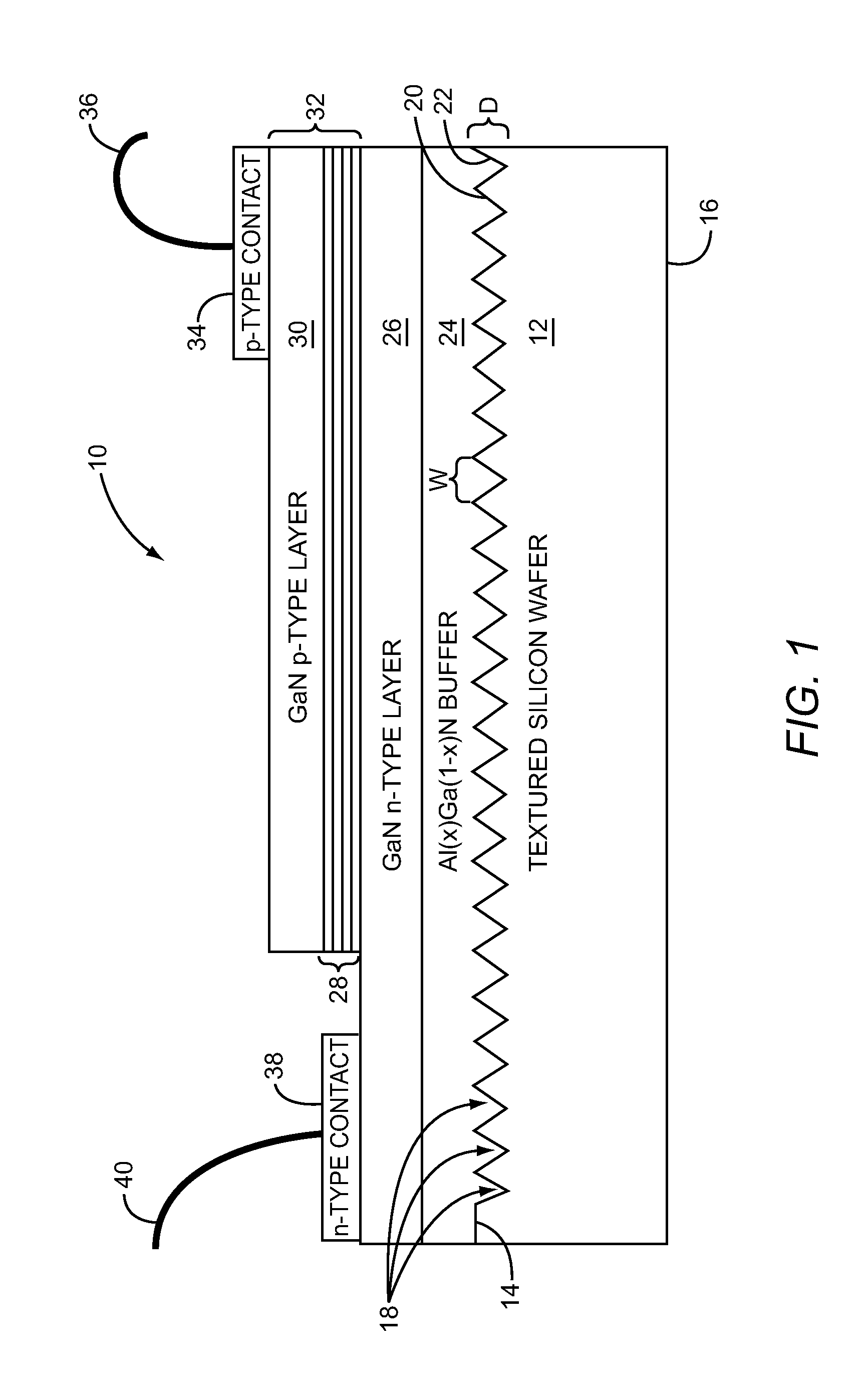 Reflecting light emitting structure and method of manufacture thereof