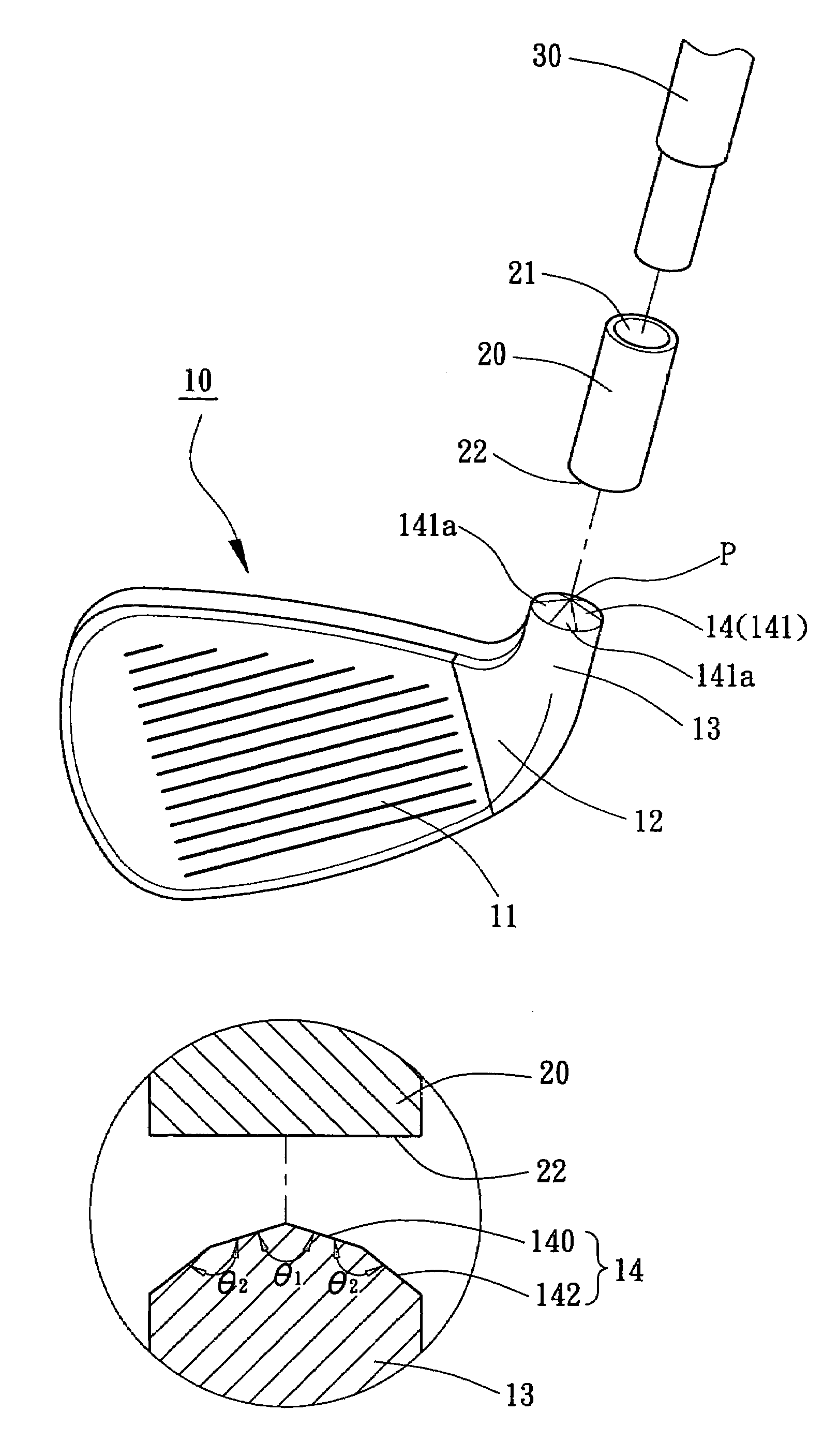 Golf club head with a structure for friction welding and manufacturing method therefor