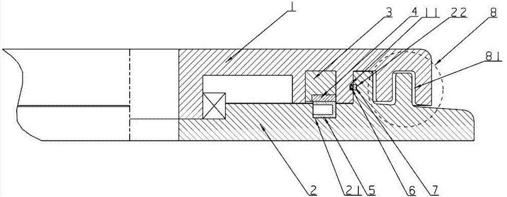 Compound rotating dynamic seal structure of panoramic photoelectric observing device