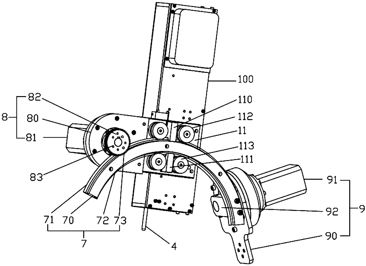 Arc-shaped rail RCM needle insertion device for minimally invasive surgical puncture robot