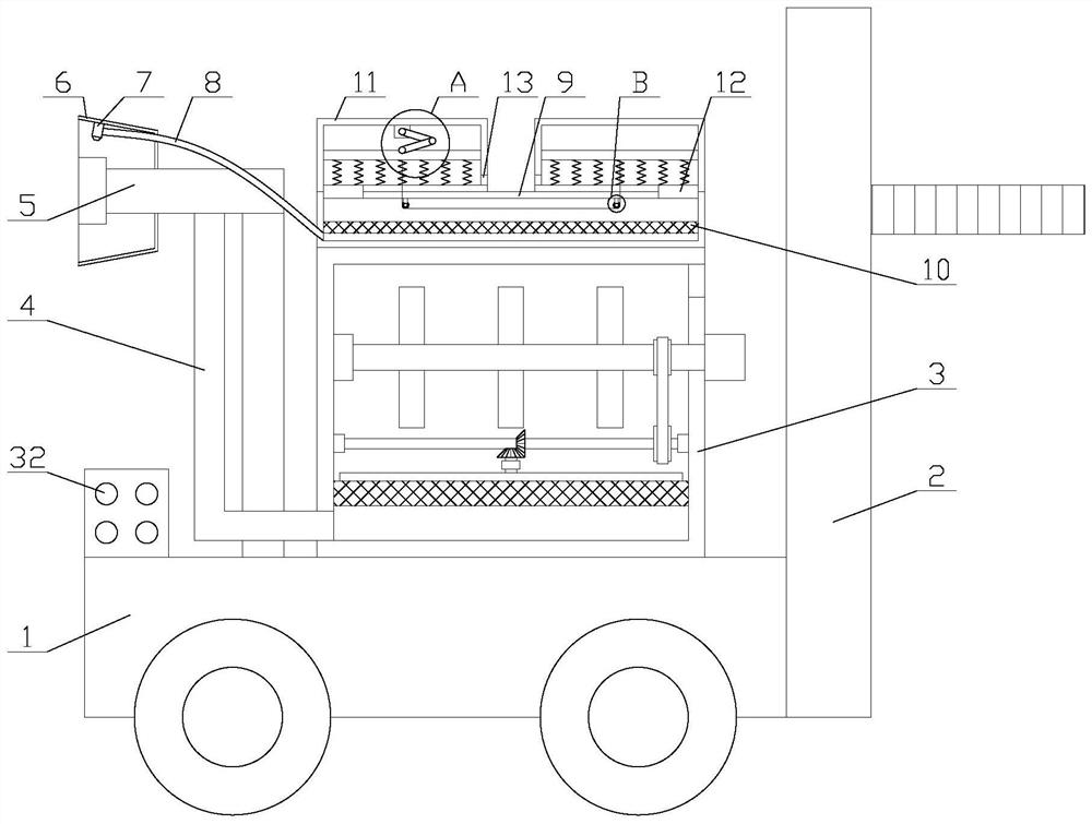 An environment-friendly spraying system with anti-caking function