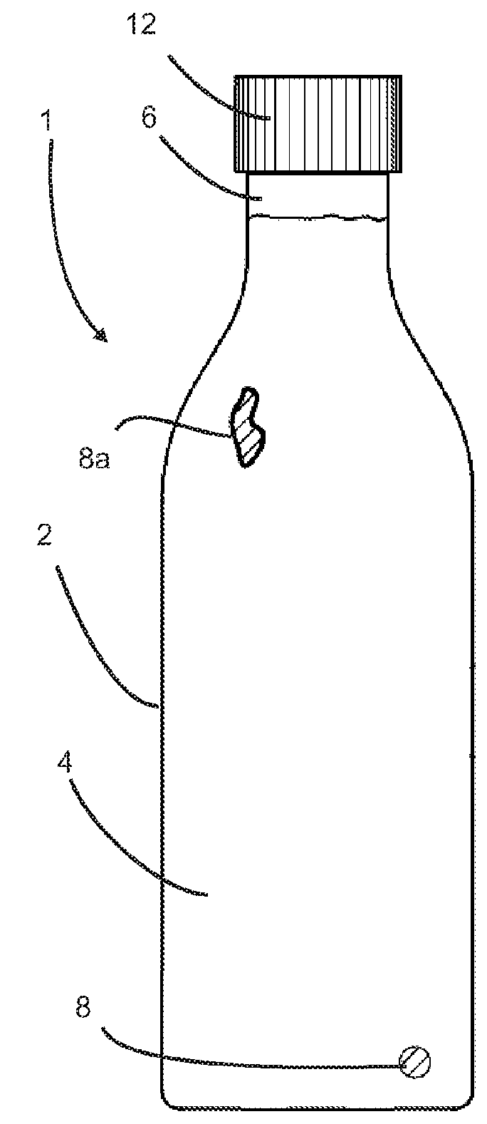 Test container for testing inspection devices