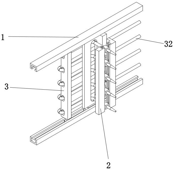 Fire-fighting crown block spraying device