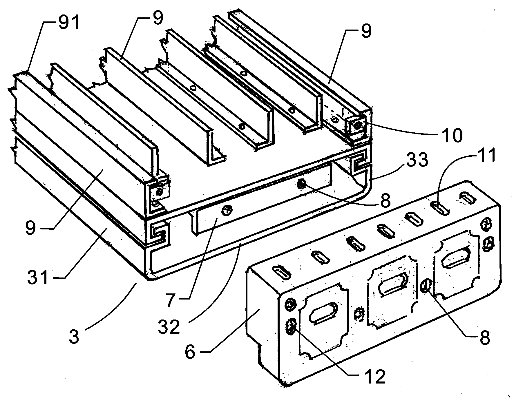 Sealed high-transmitting LED (light emitting diode) lamp house and LED lamp house assembly with universal hanging bracket