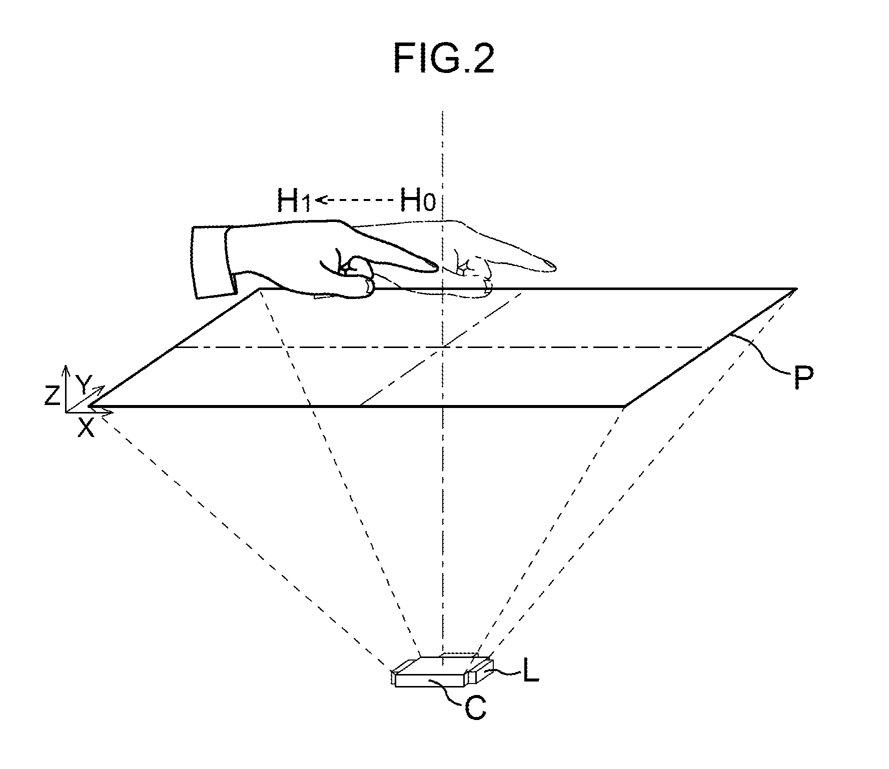 Method for detecting motion of input body and input device using same