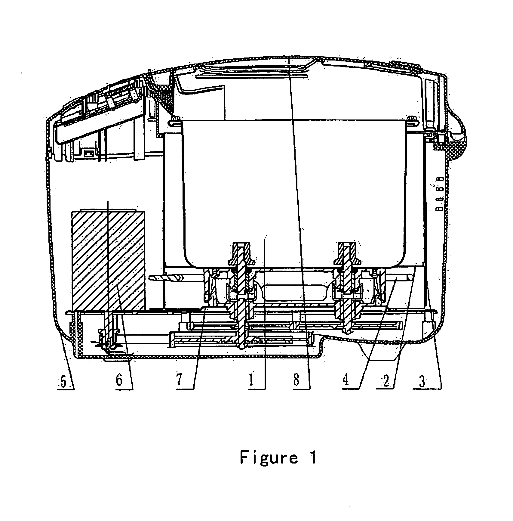 Breadmaker with a hidden heating tube