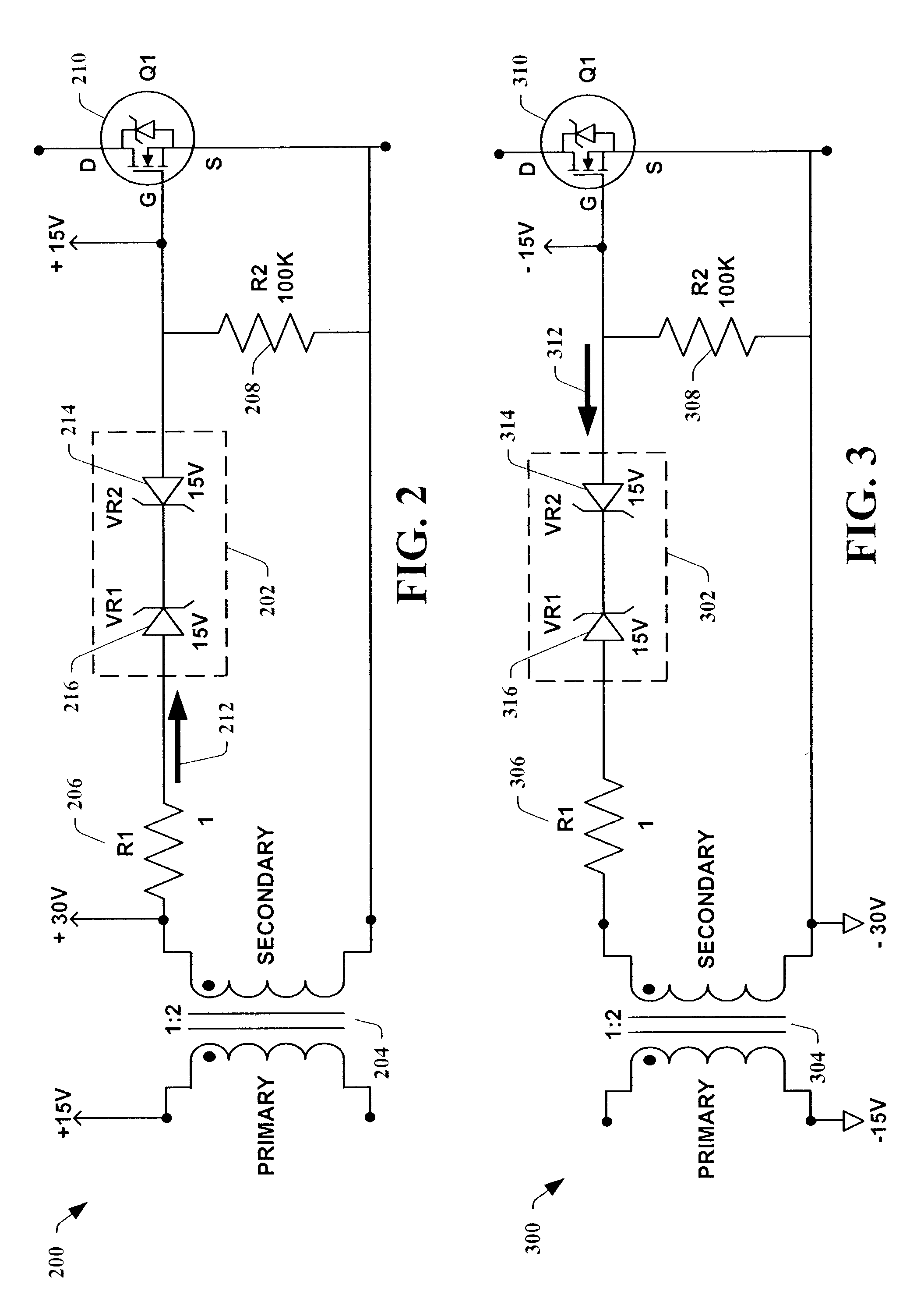 Isolated FET drive utilizing Zener diode based systems, methods and apparatus