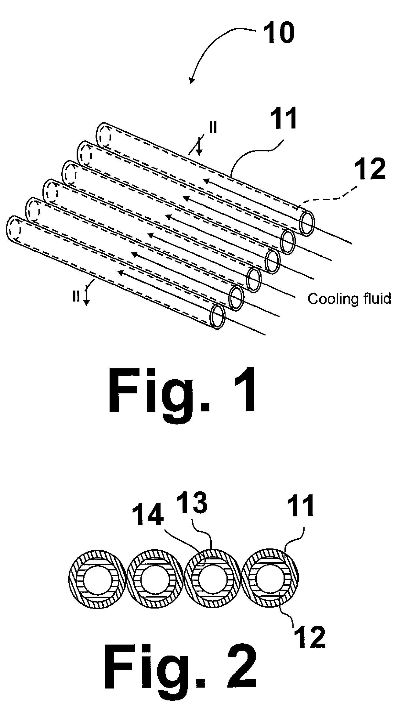 Supported metal membrane with internal cooling for H2 separation
