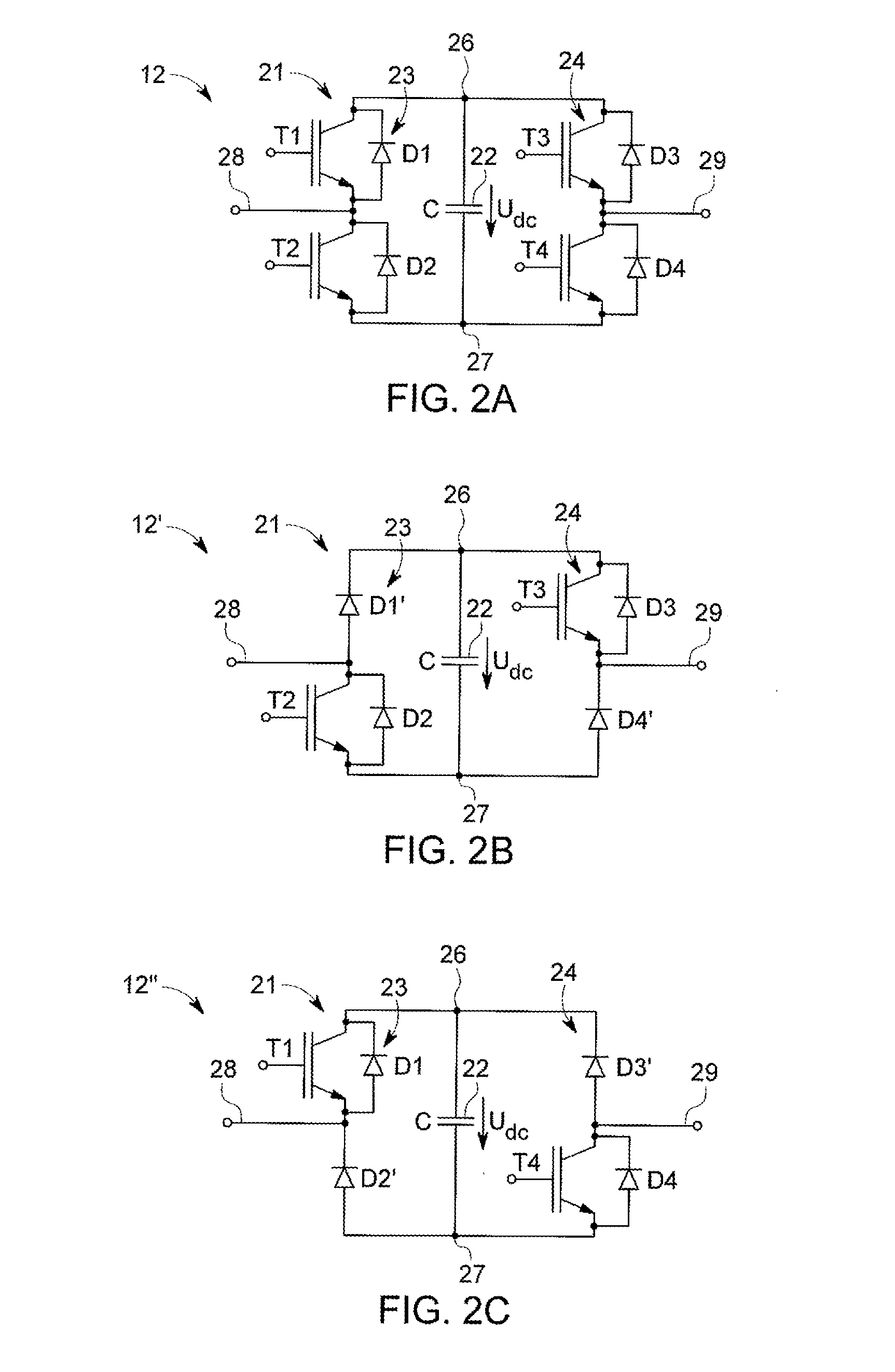 Converter submodule with short-circuit device and power converter having same
