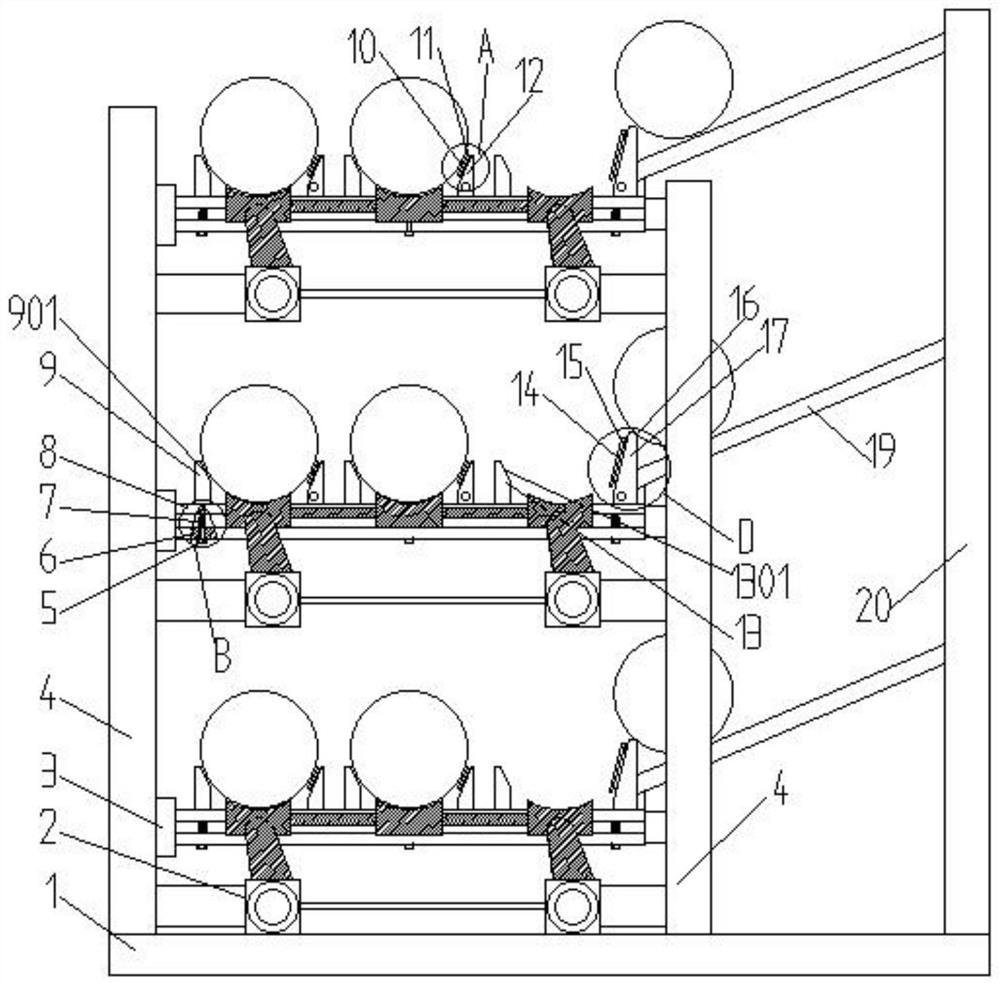 Stacking device for tubular pile die