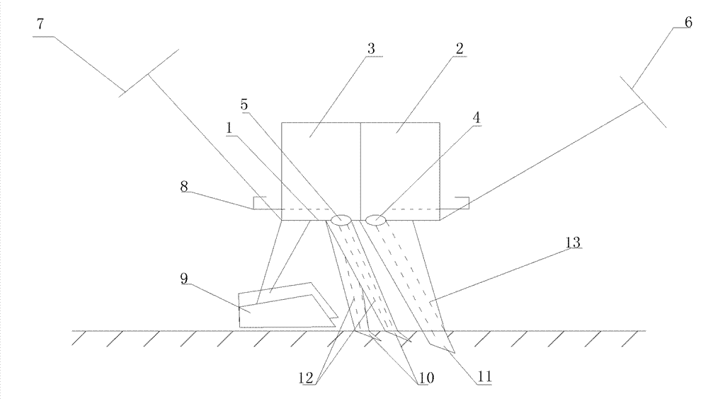 Wheat seeding and fertilizing integration method