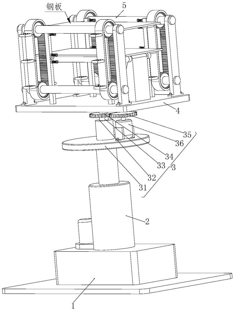 Thermal forming special-purpose lifting rotary table