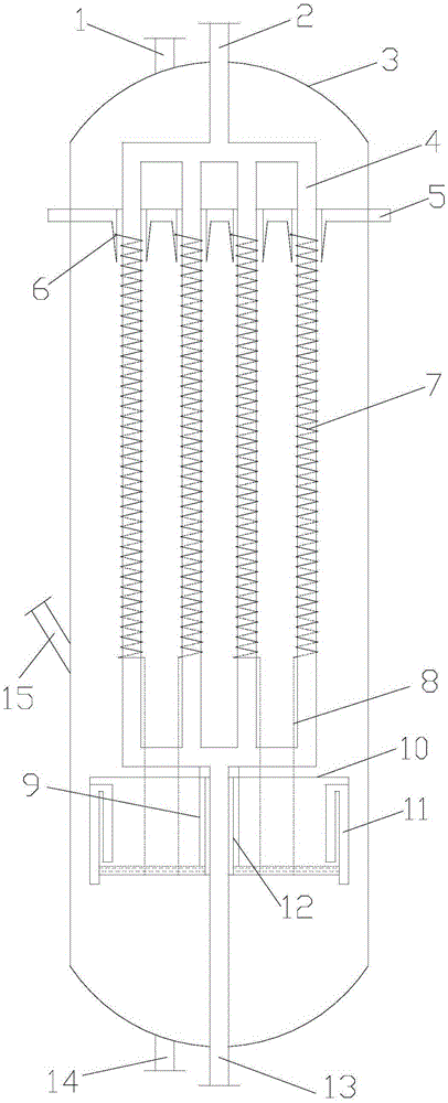A tube shell vertical anti-fouling falling film absorption device