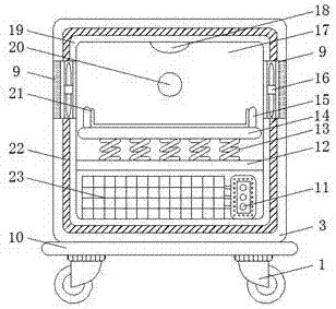 Heat-dissipation-function-included protection box for electronic communication equipment