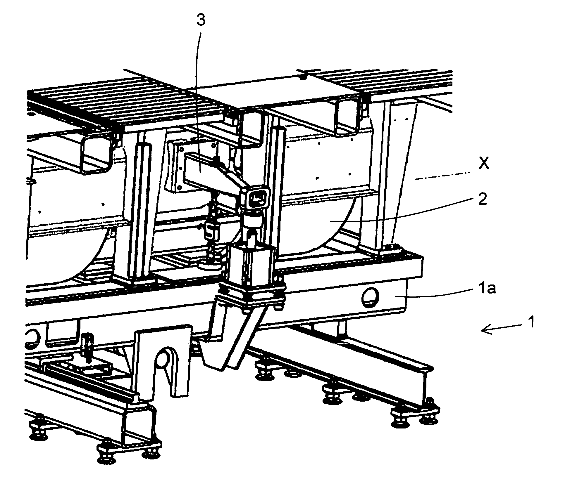 Test Stand with an Apparatus for Calibrating a Force-Measuring Device