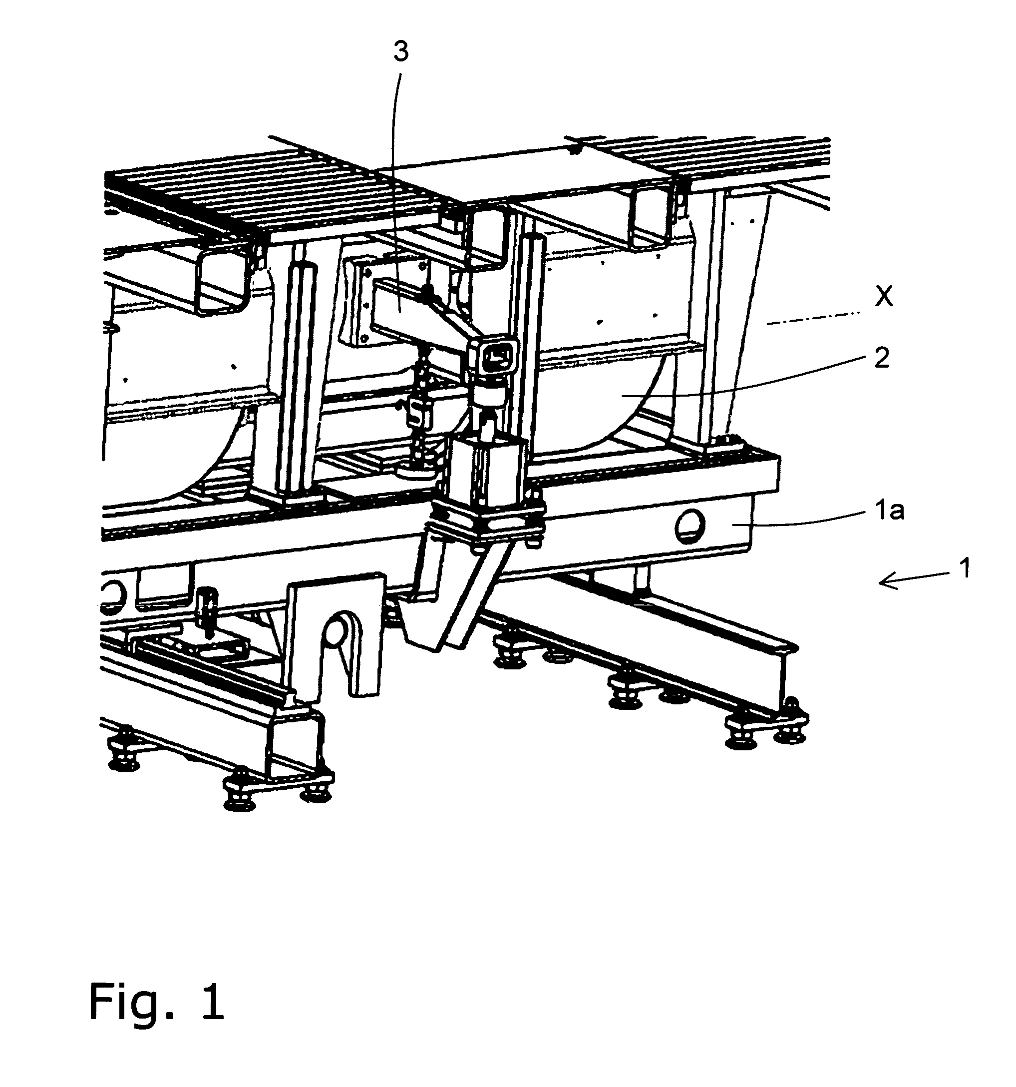 Test Stand with an Apparatus for Calibrating a Force-Measuring Device