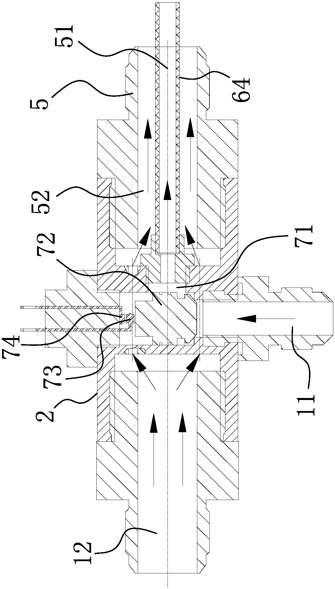 Self-checking oil-gas mixing device