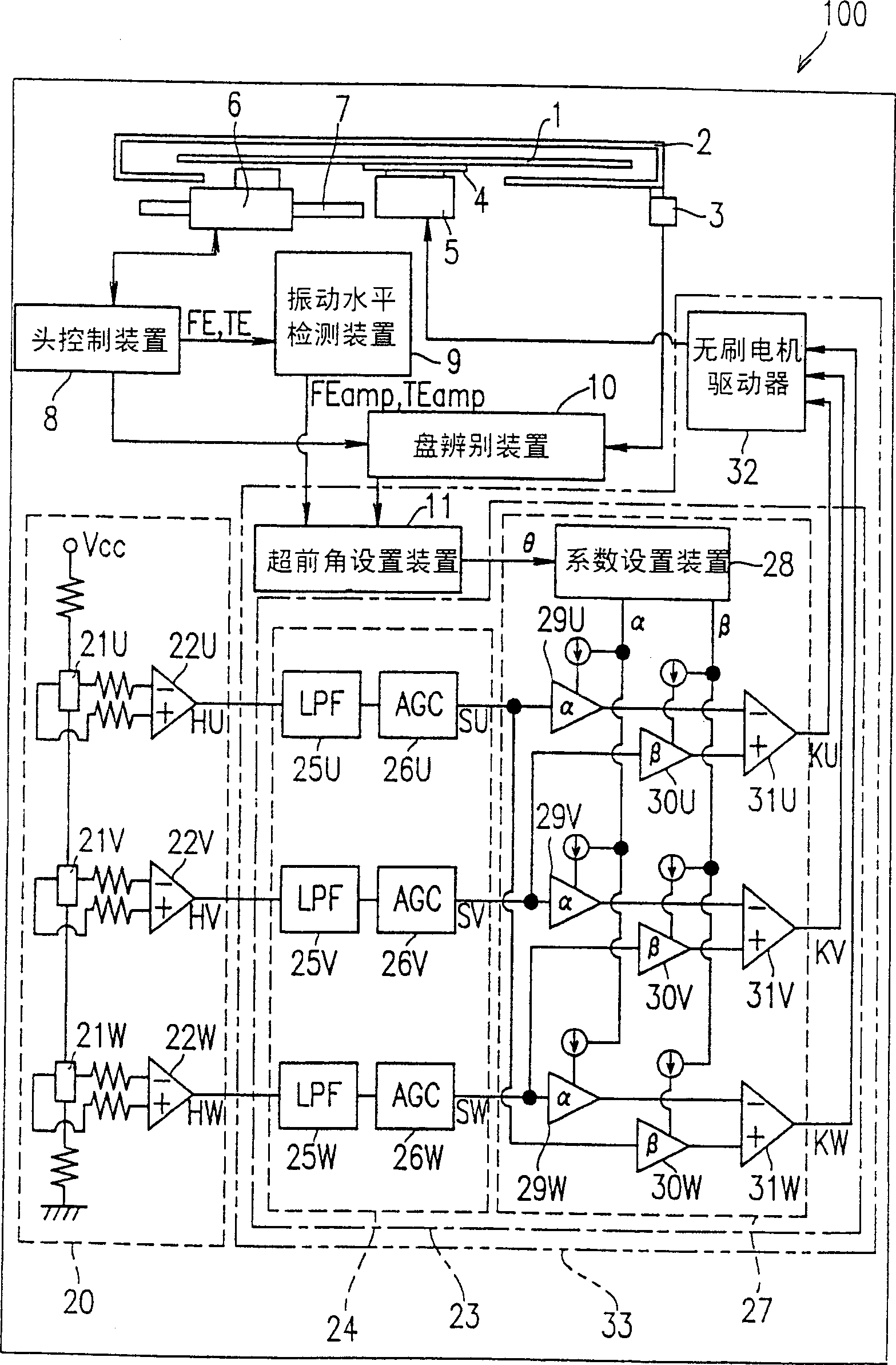 Brushless motor controller, and disk device using the same