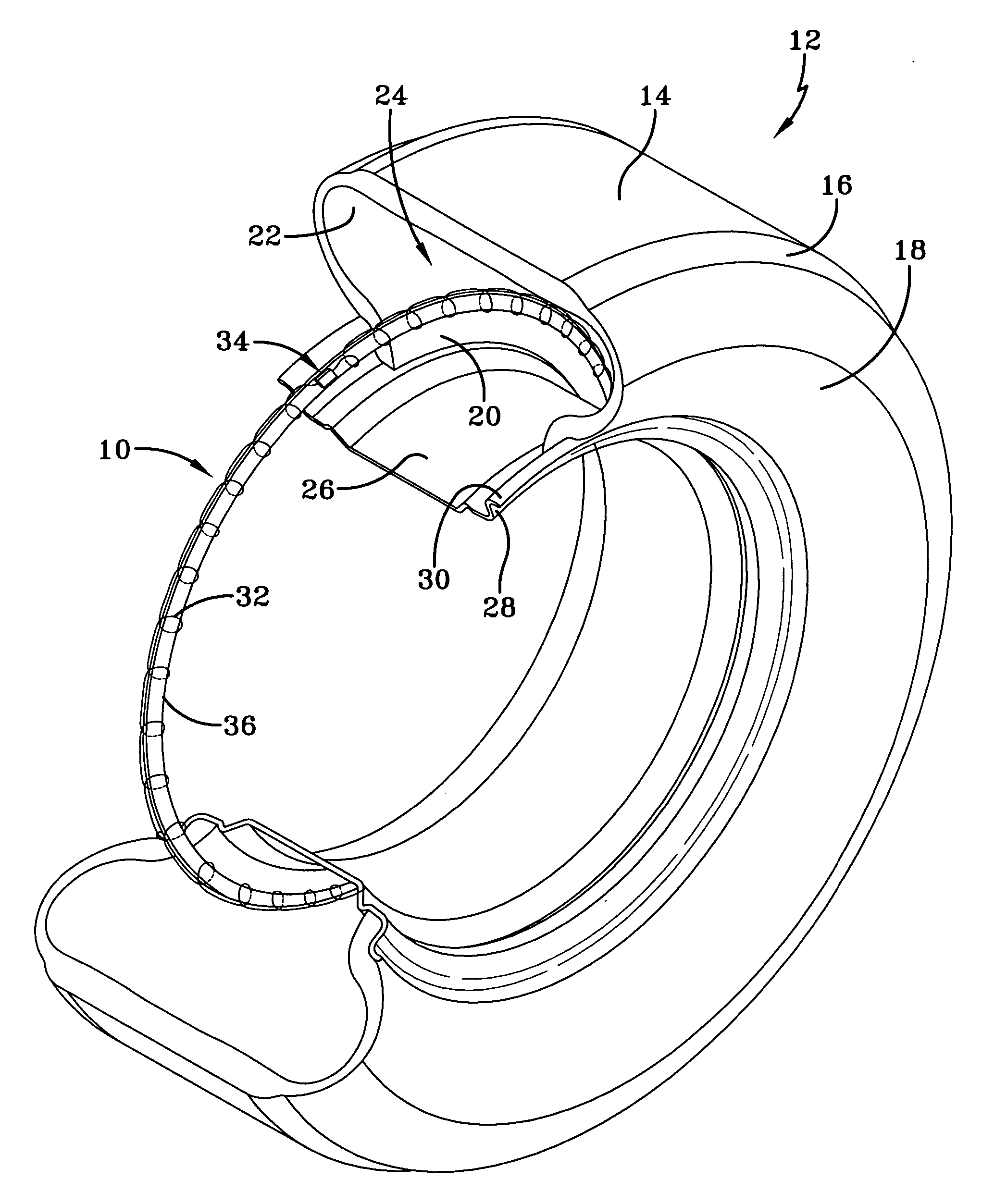 High elongation antenna assembly and method for a tire