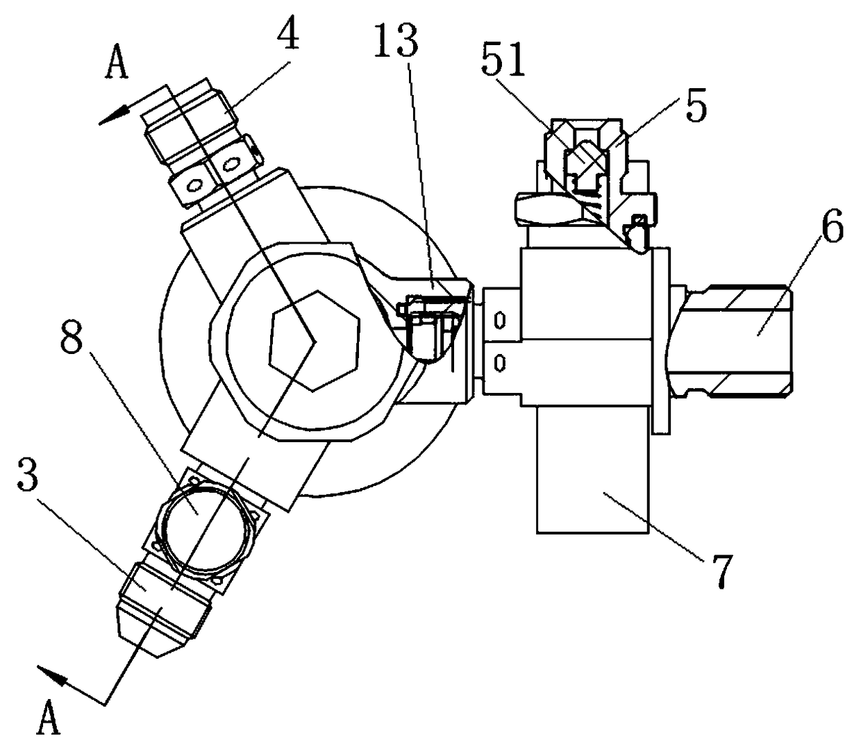 Gas cylinder valve and gas cylinder assembly