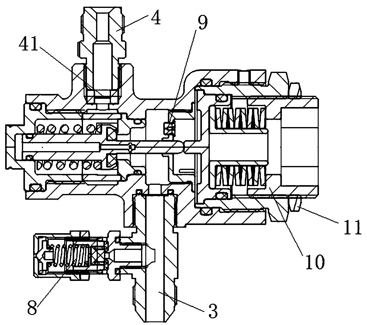 Gas cylinder valve and gas cylinder assembly