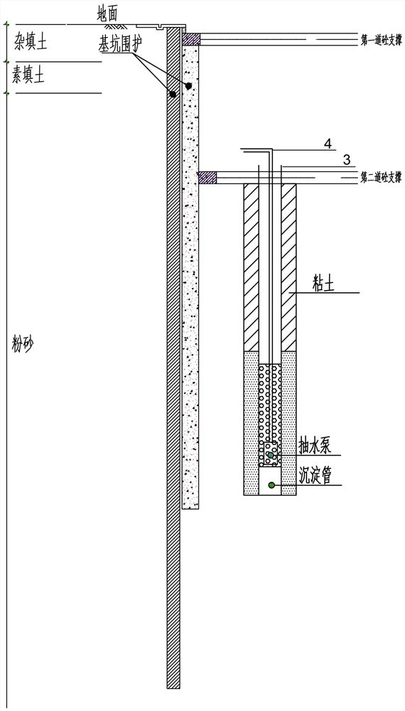 Well sealing method for relief well on large bottom plate of foundation pit